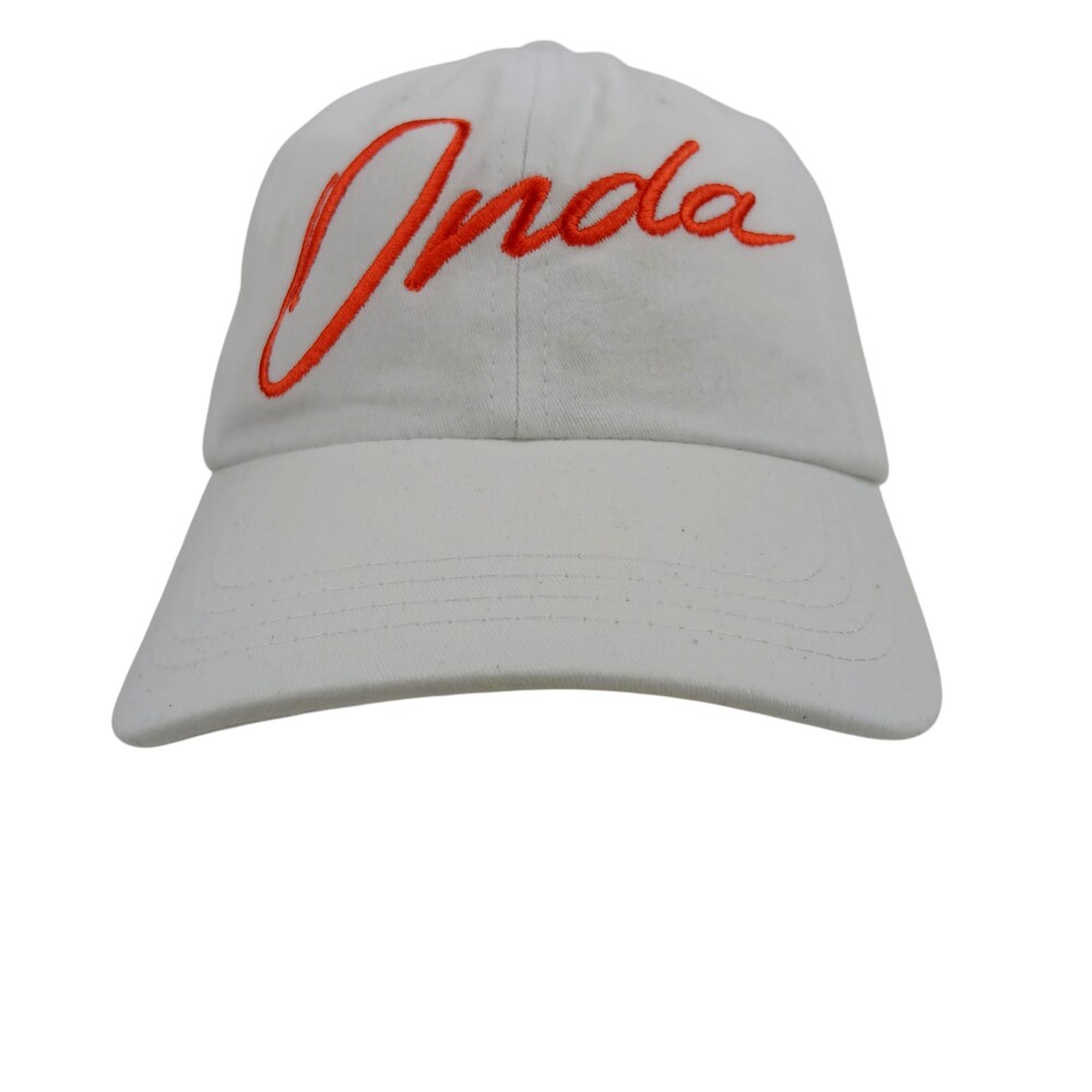 Onda Hat Cap Strap Back One Size White Script Palm Tree Beach Mens Baseball